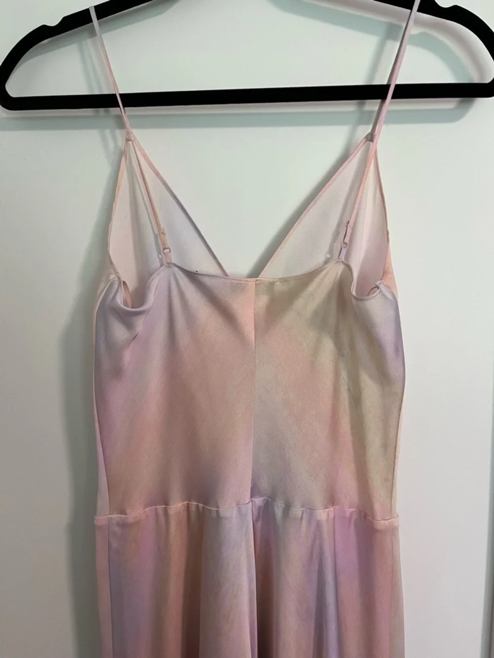 Vince Pastel Ombre rainbow Slip Dress with Spaghetti Straps - Picture 4 of 8